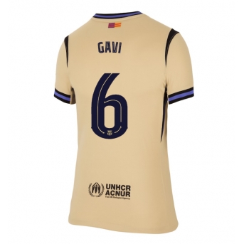 Billige Fotballdrakt Barcelona Paez Gavi #6 Replika Bortedrakt Dame 2025-26 Kortermet